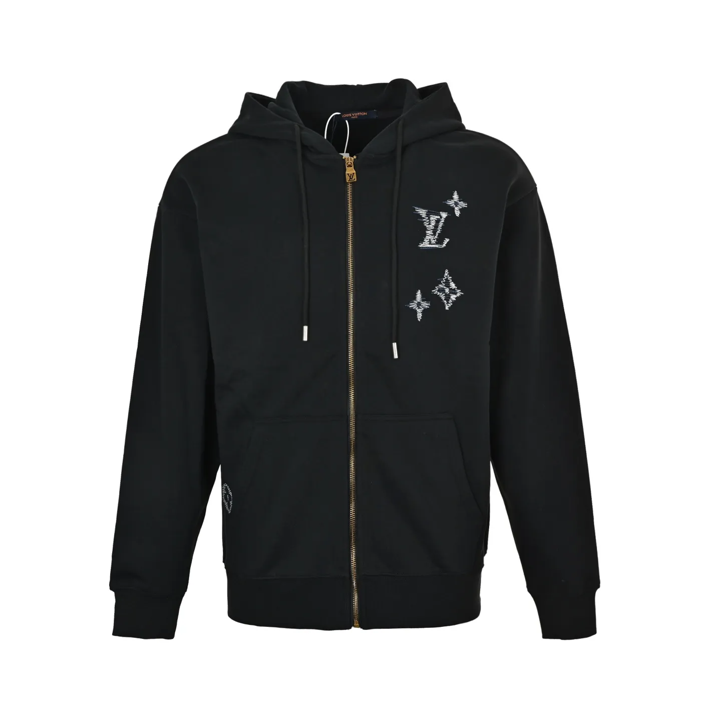Louis Vuitton/Louis Vuitton sketch old flower embroidered zipper hooded jacket